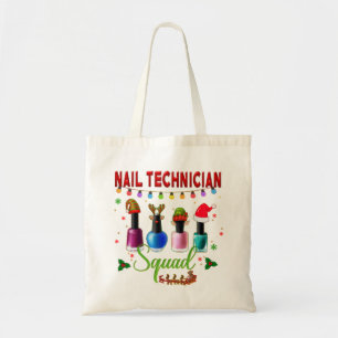 Tote Bag Christmas Nail Technician Xmas Salon Owners Group