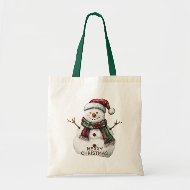 Tote Bag Christmas Snowman (Devant)