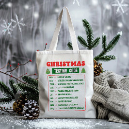 Tote Bag Christmas Texting Code 