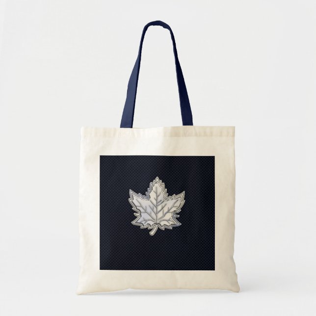 Tote Bag Chrome comme feuille d'érable sur fibre de carbone (Devant)