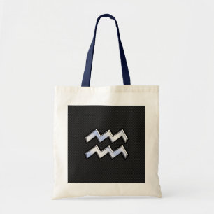 Tote Bag Chrome like Aquarius Zodiac Sign on snake