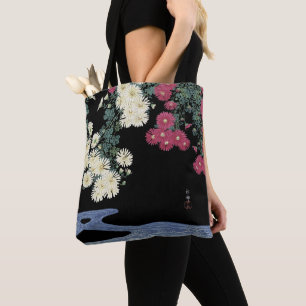 Tote Bag Chrysanthèmes, Eau courante, Floral japonais