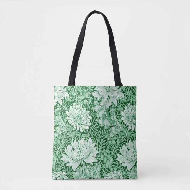 Tote Bag Chrysanthemum Green, William Morris (Devant)