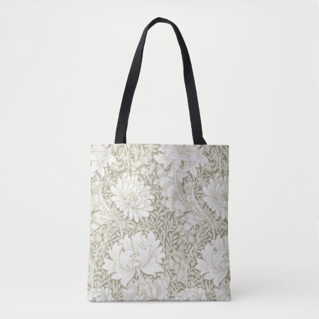 Tote Bag Chrysanthemum Ivory, William Morris (Devant)