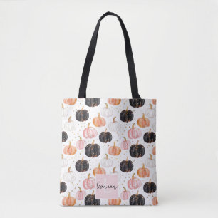 Tote Bag Chute de Citrouille d'aquarelle personnalisée