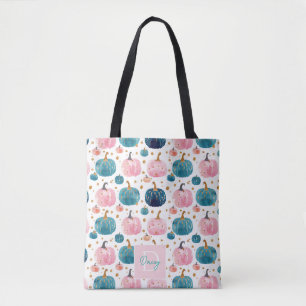 Tote Bag Chute de Citrouille d'aquarelle personnalisée