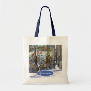 Tote Bag Chute de neige aquarelle peinture