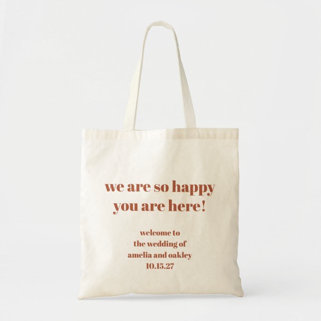 Tote Bag Chute de rouille mignonne Retro Mariage personnali (Devant)