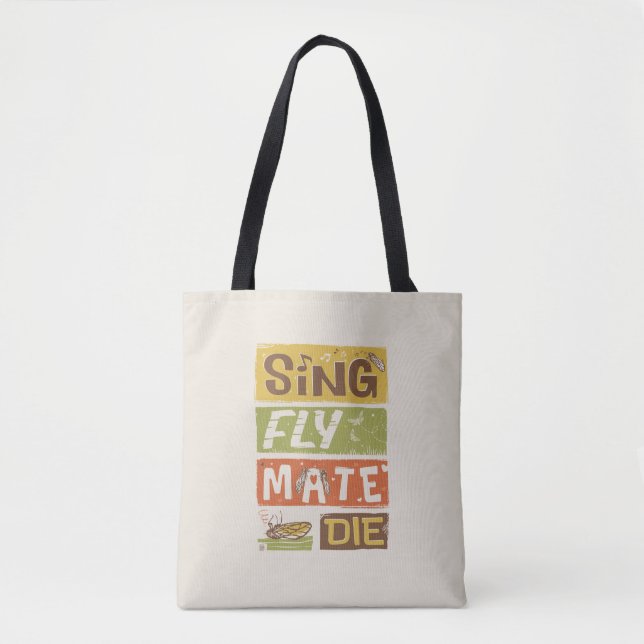 Tote Bag Cicada Sing Fly Mate Die (Devant)