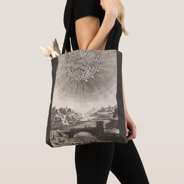 Tote Bag Ciel d'astronomie antique avec soleil par Allain M (De près)