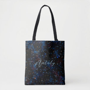 Tote Bag Ciel nocturne avec étoiles et planètes personnalis