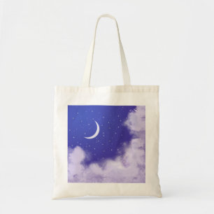 Tote Bag Ciel nocturne rêvé avec Crescent Moon