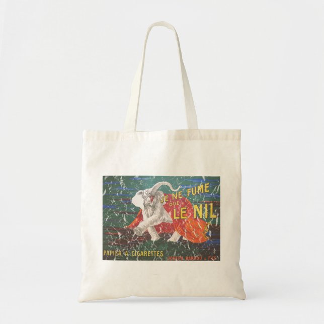 Tote Bag cigarettes éléphantes-1900 - en détresse (Devant)