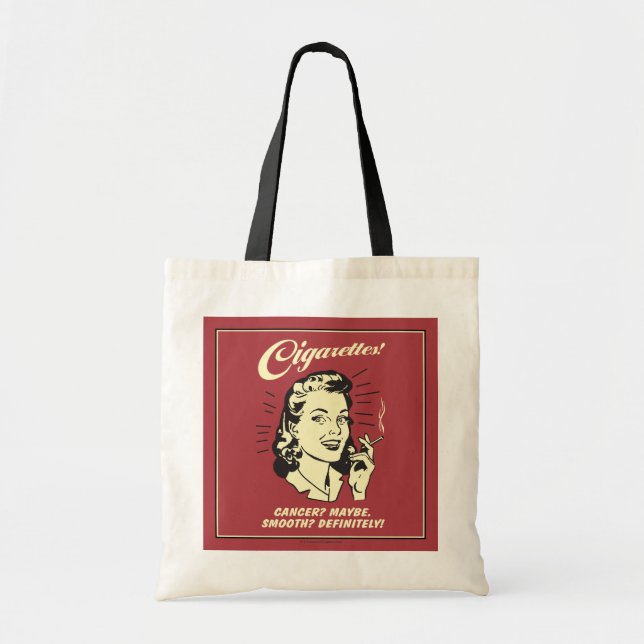 Tote Bag Cigarettes : Le Cancer Peut-Être Def Doux. (Devant)