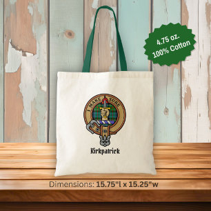 Tote Bag Cimier du clan Kirkpatrick sur tartan