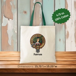 Tote Bag Cimier du clan Paterson sur tartan