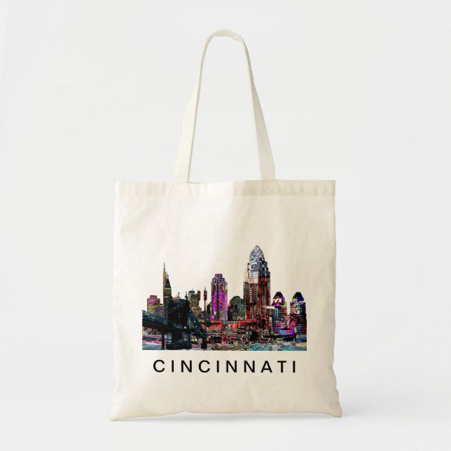 Tote Bag Cincinnati, Ohio en graffiti (Devant)