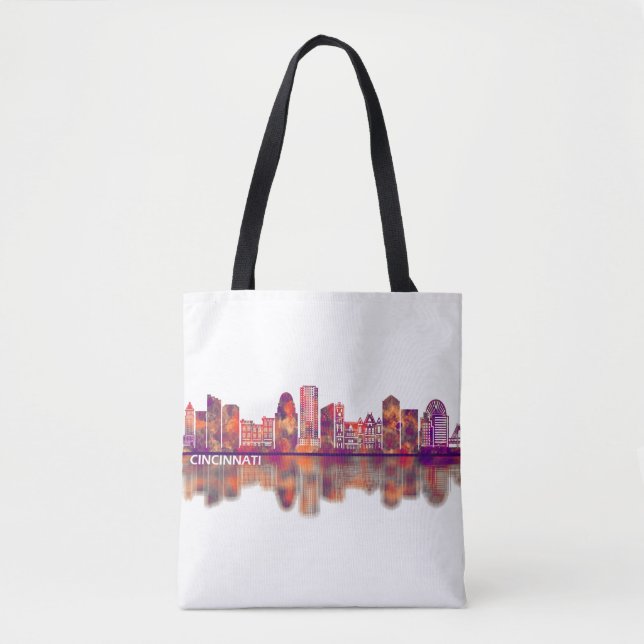 Tote Bag Cincinnati USA Skyline (Devant)