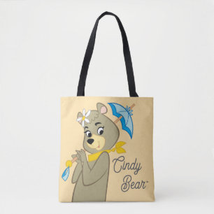 Tote Bag Cindy Bear tenant le parasol