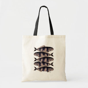 Tote Bag Cinq poissons rayés