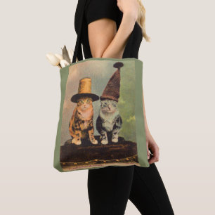Tote Bag circa 1900 chats en RPPC casquette