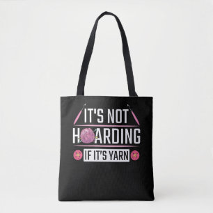Tote Bag Citation amusante de Tricot Crochet Yarn Kitter