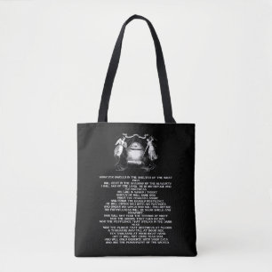Tote Bag citation biblique psaume 91 anges Art religieux