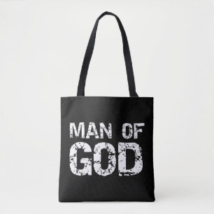 Tote Bag Citation chrétienne audacieuse pour hommes foi dir