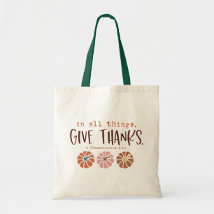Tote Bag Citation chrétienne de Thanksgiving