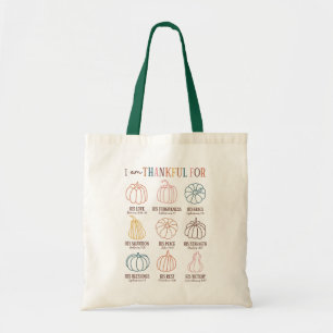 Tote Bag Citation chrétienne de Thanksgiving