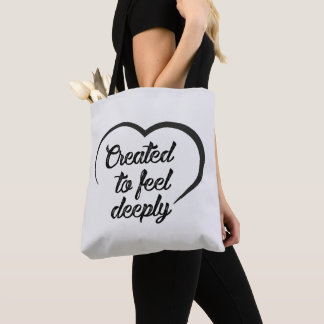 Tote Bag Citation d'amour profond romantique - Créé pour re