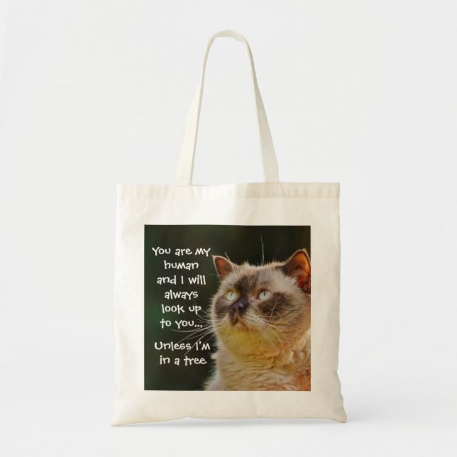 Tote Bag Citation De Chat Drôle Cherchez-Vous (Devant)