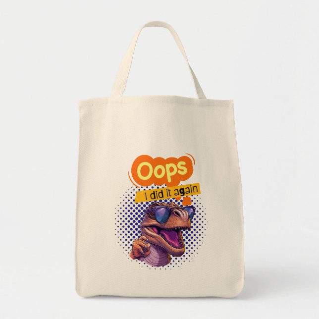 Tote Bag citation de dinosaure (Devant)