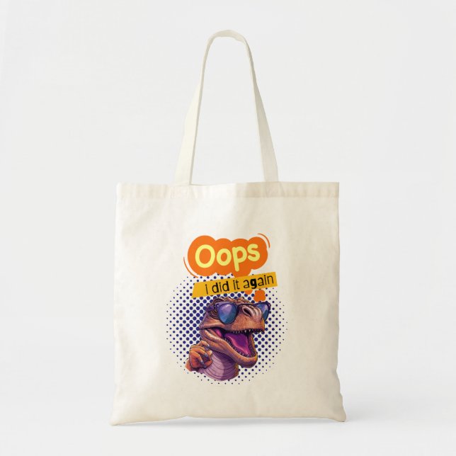Tote Bag citation de dinosaure (Devant)