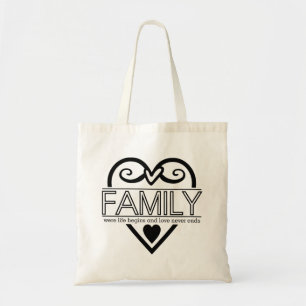 Tote Bag Citation de famille - "Où commence la vie et n'aim