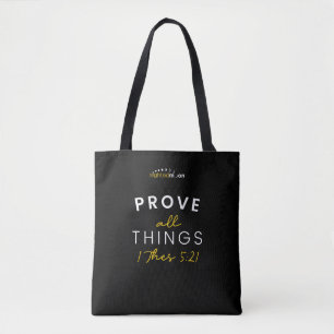 Tote Bag Citation de la Bible prouvent toutes choses Écritu