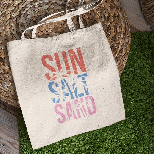 Tote Bag Citation de plage d'été de sable de soleil (Créateur téléchargé)