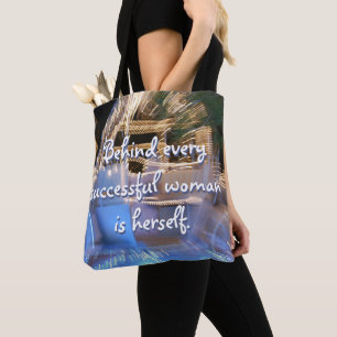 Tote Bag Citation de puissance femme réussie or coach photo
