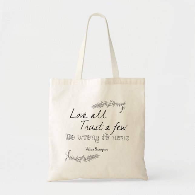 Tote Bag Citation de Shakespeare (Devant)