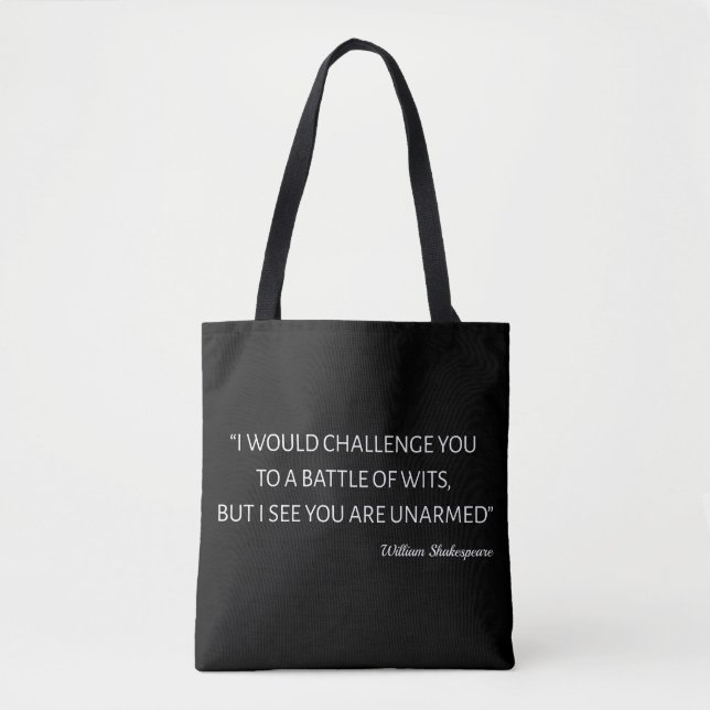Tote Bag Citation De Shakespeare - Bataille De Wits (Devant)
