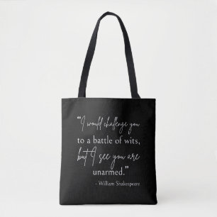 Tote Bag Citation De Shakespeare - Bataille De Wits II
