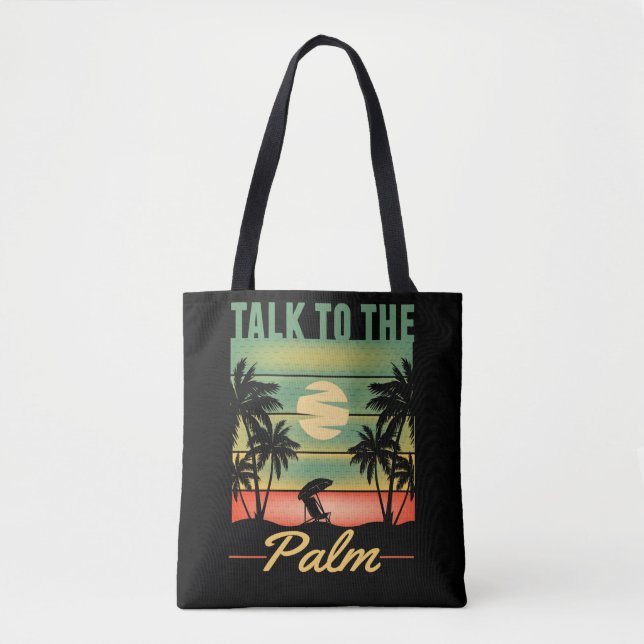 Tote Bag Citation de vacances Hommes Femmes Palms Sarcastiq (Devant)