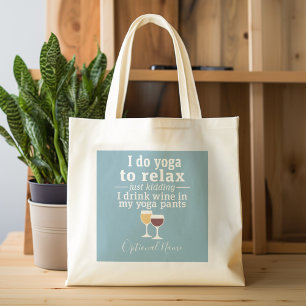 Tote Bag Citation de vin amusant - Je bois du vin dans un p