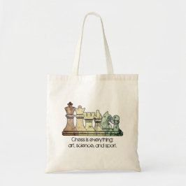 Tote Bag Citation d'échecs retro en rangée