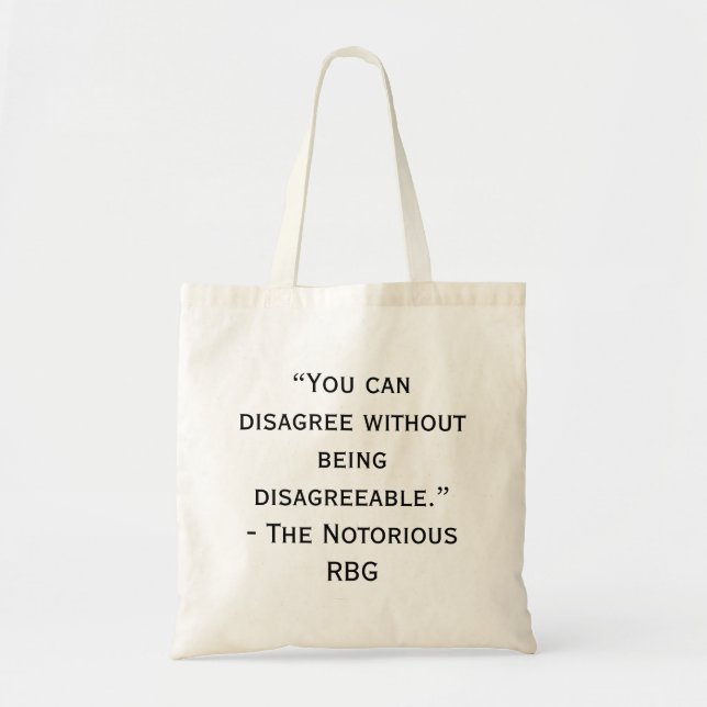 Tote Bag Citation désagréable RBG (Devant)