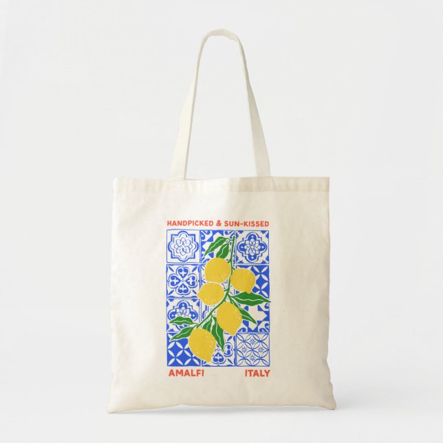 Tote Bag Citation d'été au citron dessinée à la main (Devant)