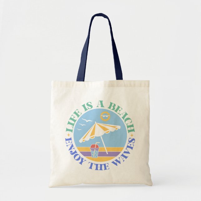 Tote Bag Citation d'été Boho Retro (Devant)
