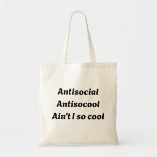 Tote Bag Citation d'introverti Antisocial Antisocool n'est
