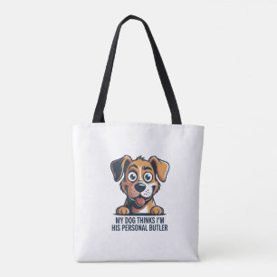 Tote Bag Citation drôle de chien majordome de dessin animé