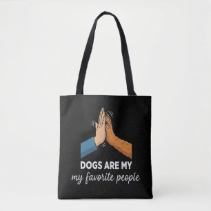 Tote Bag Citation drôle "Les chiens sont mes personnes préf